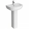 Cruze Bathrooms Cruze Basin With Full Pedestal (550mm Wide - 1 Tap Hole) 1 Cruze Bathrooms Cruze Basin With Full Pedestal (550mm Wide - 1 Tap Hole) -Cruze Bathrooms Shop Cruze Basin with Full Pedestal 550mm Wide p