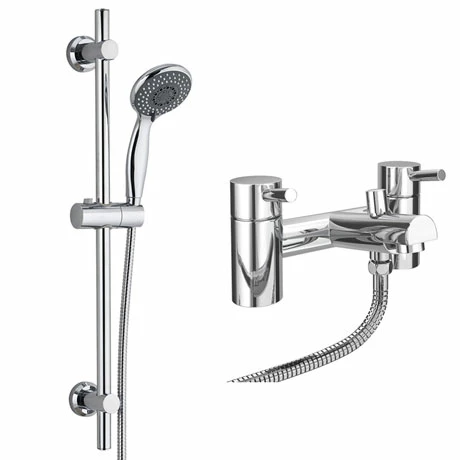 Cruze Bathrooms Cruze Bath Shower Mixer With Slider Rail Kit - Chrome 3 Cruze Bathrooms Cruze Bath Shower Mixer With Slider Rail Kit - Chrome