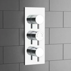 Cruze Bathrooms Cruze Triple Round Concealed Thermostatic Shower Valve - Chrome 11 Cruze Bathrooms Cruze Triple Round Concealed Thermostatic Shower Valve - Chrome -Cruze Bathrooms Shop Cruze Chrome Triple Round Concealed Thermostatic Shower Valve d2 460