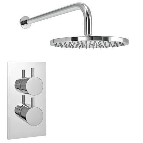Cruze Bathrooms Cruze Concealed Modern Shower Package With Valve + Fixed Round Head 4 Cruze Bathrooms Cruze Concealed Modern Shower Package With Valve + Fixed Round Head - Image 2