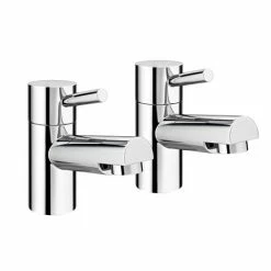 Cruze Bathrooms Cruze Contemporary Basin Pillar Taps - Chrome
