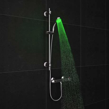 Cruze Bathrooms Cruze LED Round Thermostatic Bar Valve + Slide Rail Kit 4 Cruze Bathrooms Cruze LED Round Thermostatic Bar Valve + Slide Rail Kit - Image 2