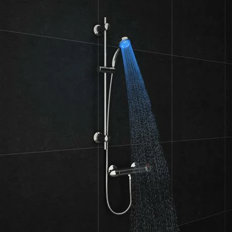 Cruze Bathrooms Cruze LED Round Thermostatic Bar Valve + Slide Rail Kit 5 Cruze Bathrooms Cruze LED Round Thermostatic Bar Valve + Slide Rail Kit - Image 3