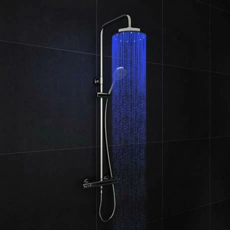 Cruze Bathrooms Cruze Modern LED Thermostatic Shower - Chrome 4 Cruze Bathrooms Cruze Modern LED Thermostatic Shower - Chrome - Image 2