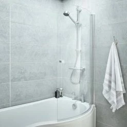 Cruze Bathrooms Cruze P Shaped Shower Bath - 1700mm Inc. Screen With Knob + Panel 8 Cruze Bathrooms Cruze P Shaped Shower Bath - 1700mm Inc. Screen With Knob + Panel -Cruze Bathrooms Shop Cruze P Shaped Shower Bath 1700mm Inc Screen with Knob Panel d2 460