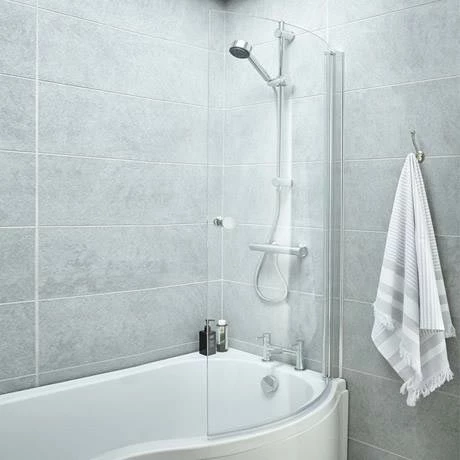 Cruze Bathrooms Cruze P Shaped Shower Bath - 1700mm Inc. Screen With Knob + Panel 5 Cruze Bathrooms Cruze P Shaped Shower Bath - 1700mm Inc. Screen With Knob + Panel - Image 3