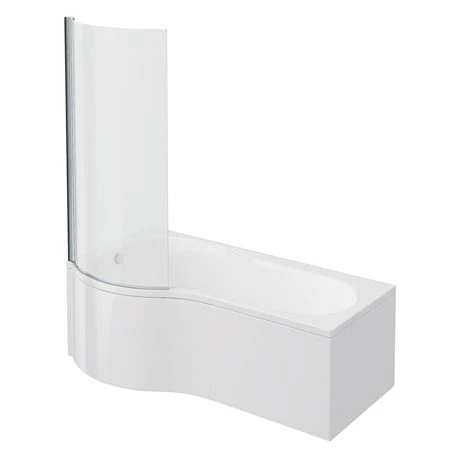 Cruze Bathrooms Cruze P Shaped Shower Bath - 1700mm With Screen + Panel 2 Cruze Bathrooms Cruze P Shaped Shower Bath - 1700mm With Screen + Panel