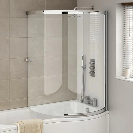 Cruze Bathrooms Cruze P-Shaped Sliding Bath Screen 3 Cruze Bathrooms Cruze P-Shaped Sliding Bath Screen