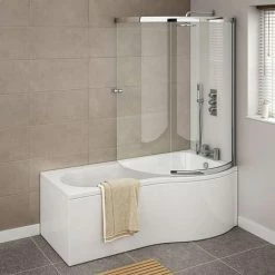 Cruze Bathrooms Cruze Shower Bath Enclosure - 1700mm P-Shaped Inc. Screen + Panel 8 Cruze Bathrooms Cruze Shower Bath Enclosure - 1700mm P-Shaped Inc. Screen + Panel -Cruze Bathrooms Shop Cruze Shower Bath Enclosure detail2 460