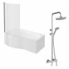 Cruze Bathrooms Cruze Shower Bath + Exposed Shower Pack (1700 B Shaped With Screen + Panel) 2 Cruze Bathrooms Cruze Shower Bath + Exposed Shower Pack (1700 B Shaped With Screen + Panel) -Cruze Bathrooms Shop Cruze Shower Bath Exposed Shower Pack p