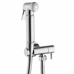 Cruze Bathrooms Cruze Modern Douche Shower Spray Kit With Shut Off Valve + Hose