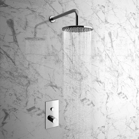 Cruze Bathrooms Cruze Twin Modern Round Push-Button Concealed Shower Valve 4 Cruze Bathrooms Cruze Twin Modern Round Push-Button Concealed Shower Valve - Image 2