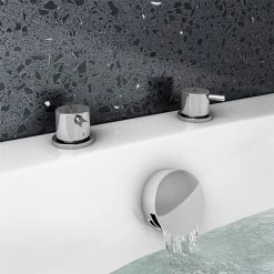 Cruze Bathrooms Cruze Overflow Bath Filler With Deck Side Valves